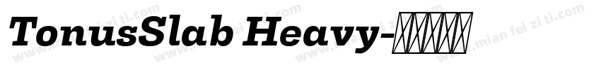 TonusSlab Heavy字体转换